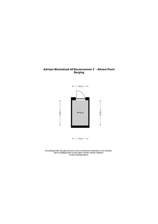 Floorplan - Adriaen Blockstraat 44C, 1363 LT Almere